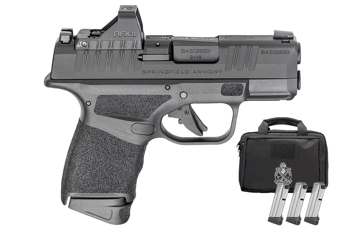 Springfield Hellcat OSP Micro-Compact 9mm Firstline Gear Pac with Four Mags, Green Dot and Range Bag