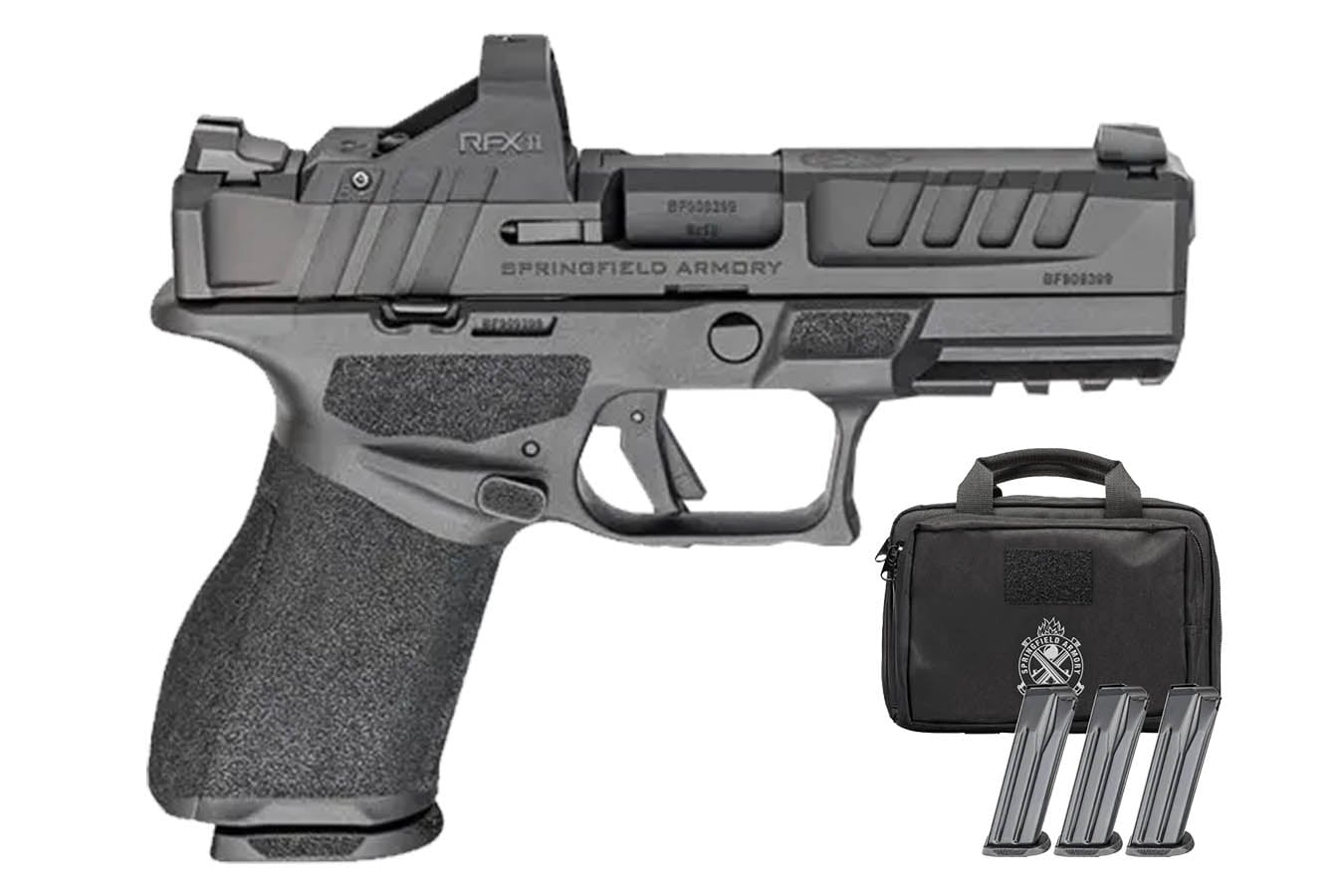 Springfield Echelon 4.0C 9mmm Firstline Gear Pac with RFX-11 Green Dot, 4 Mags and Pistol Bag