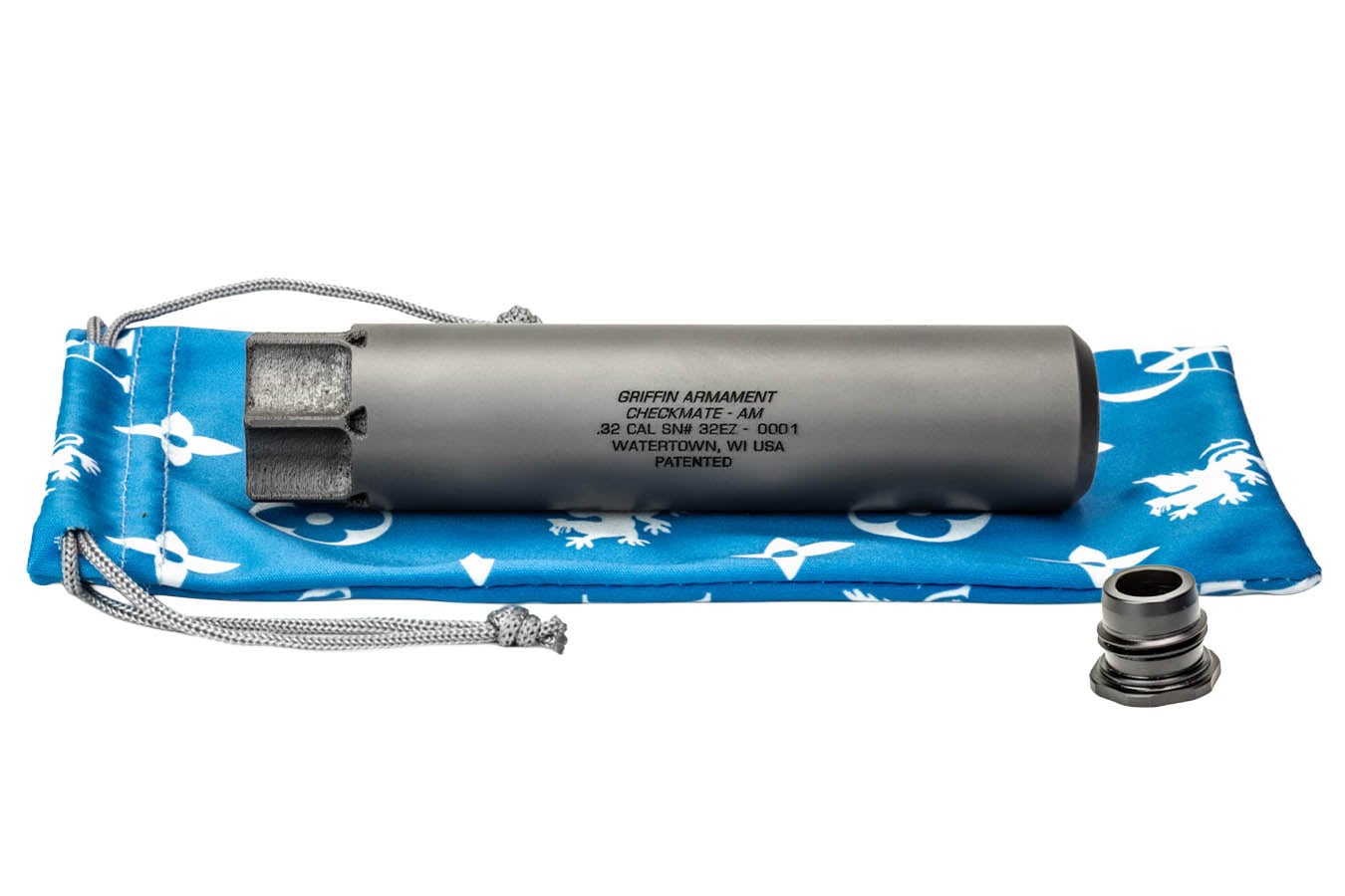 Griffin Armament CHECKMATE-AM32 32 Caliber Suppressor with EZ-LOK Mounting System