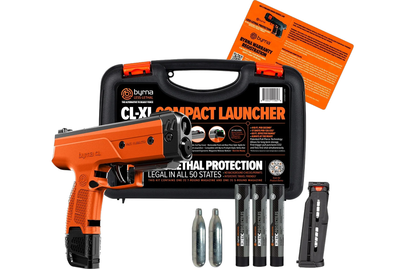Byrna Technology CL-XL Launcher Universal Kit - Safety Orange