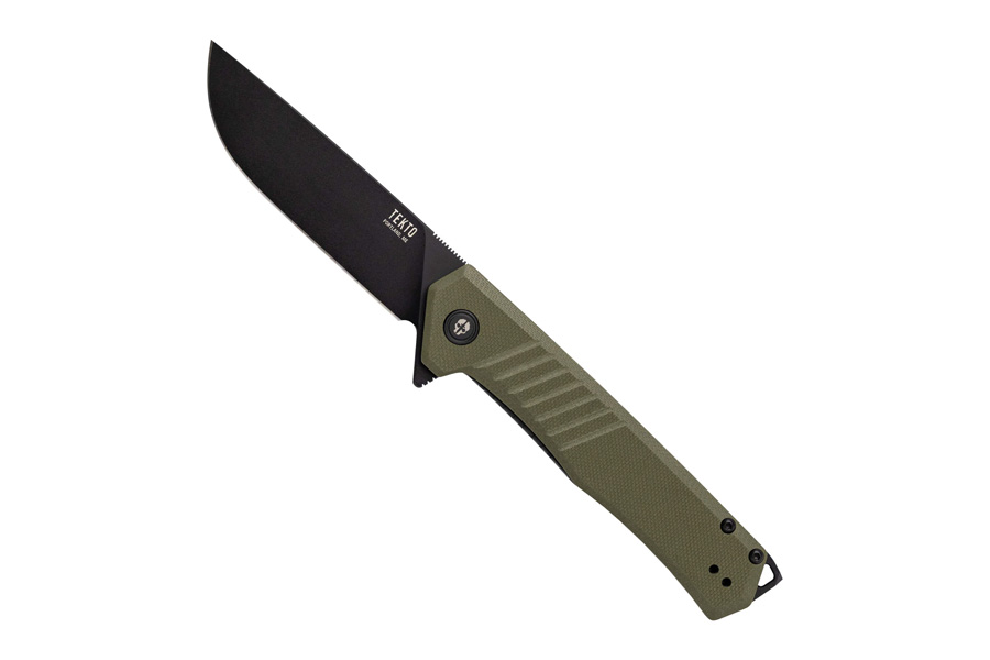 Tekto Knives F1 Alpha Folding Pocket Knife with OD Green G10 Handle