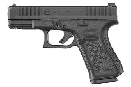 GLOCK G44 V COMPACT 22 LR 10+1 4.02` BLACK GMB BARREL, MATTE BLACK SERRATED SLIDE, BLA