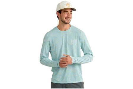 HUK DRIFT PRINTED LS CREW