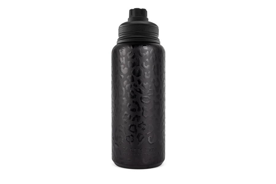 Yukon Outfitters 32Oz Surge Water Bottle Black Leopard