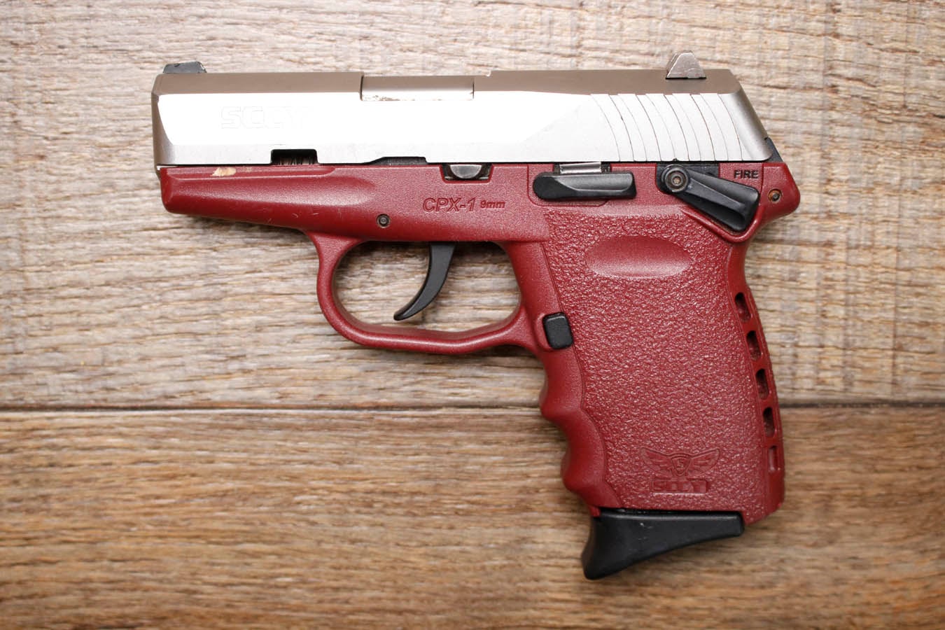 SCCY CPX-1 9mm Police Trade-In Pistol with Crimson Red Frame