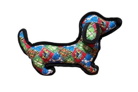 COMIC DACHSHUND LINED DOG TOY
