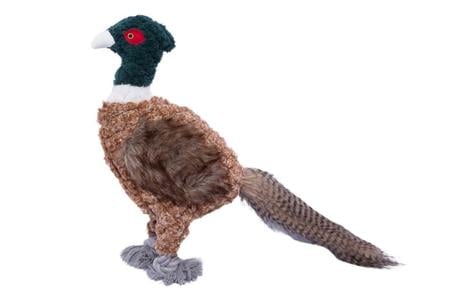 PHEASANT LINED DOG TOY W/TRIPLE STITCHED TAIL