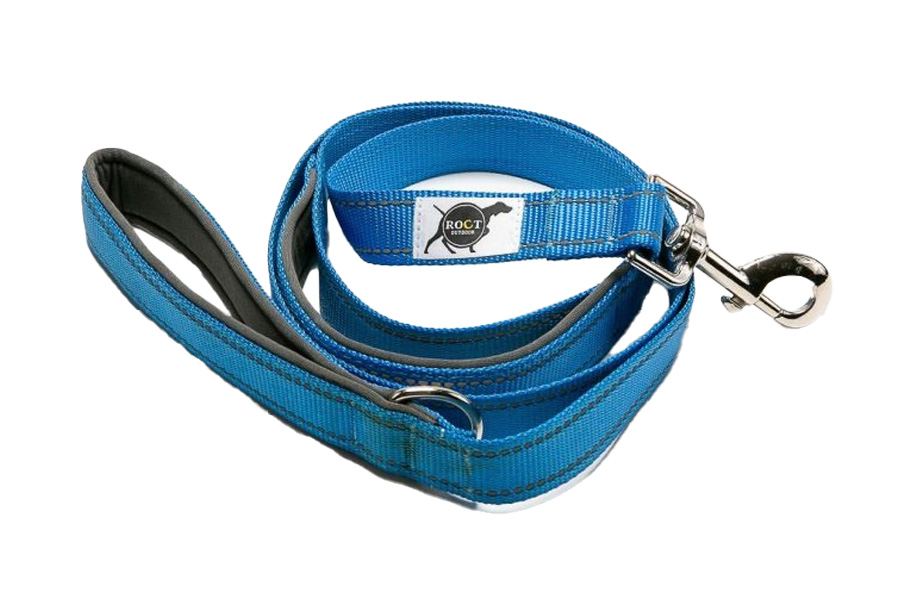 Roct Outdoor Trailhead Padded Dog Leash With Heel Handle in Blue