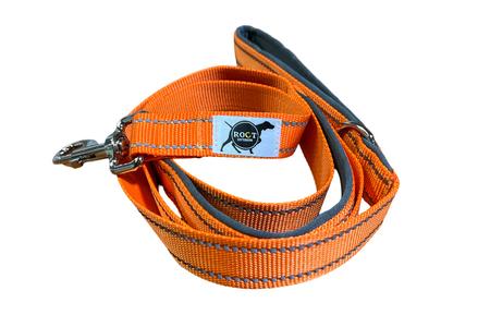 TRAILHEAD DOG LEASH W/PADDED HEEL HANDLE ORANGE