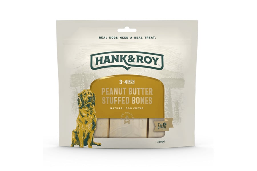 Hank And Roy 3 Count 3-4 Ich Peanut Butter Filled Bones