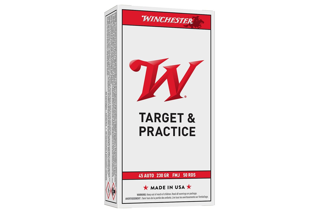 Winchester 45 Auto 230 gr FMJ Target and Practice 50/Box