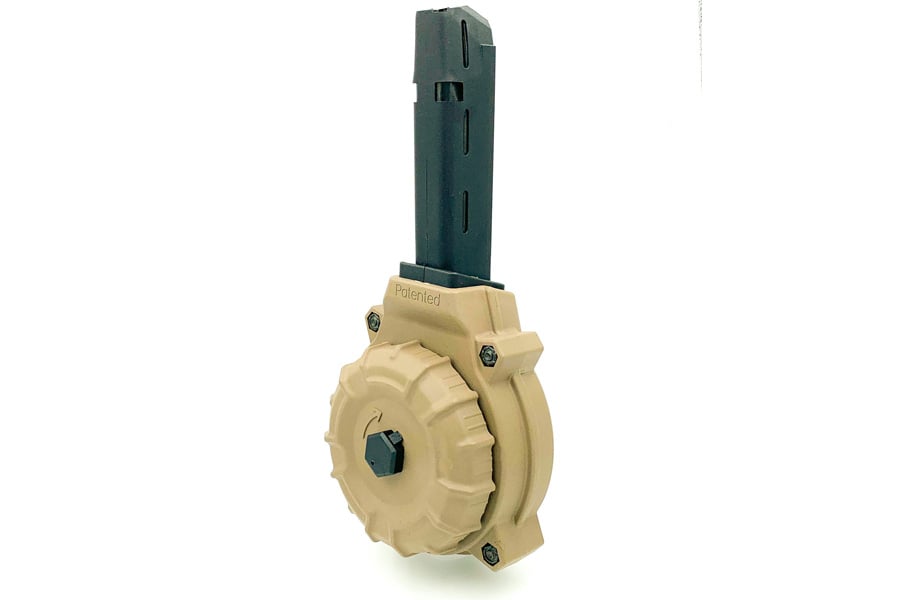 Pro Mag Fits Glock 17/19 9mm 50 Round Flat Dark Earth Polymer Drum