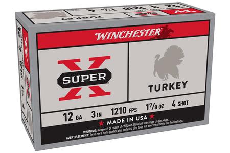 Winchester 12 Ga 3 in 1-7/8 oz #4 Super X 10/Box