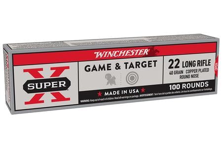 Winchester 22LR 40 gr Copper Plated Super Speed Round Nose 100/Box