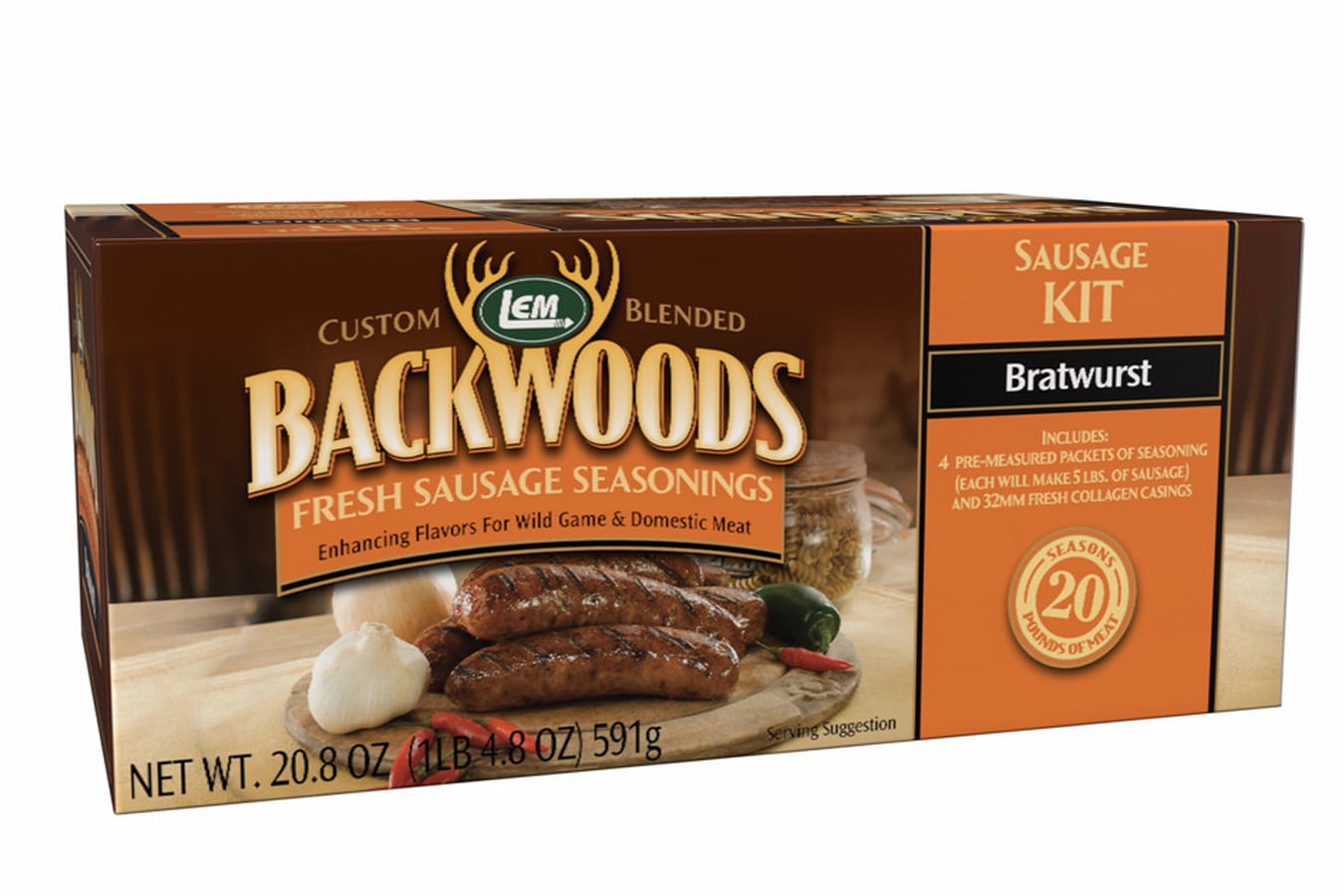 Lem Backwoods Bratwurst Fresh Sausage Kit