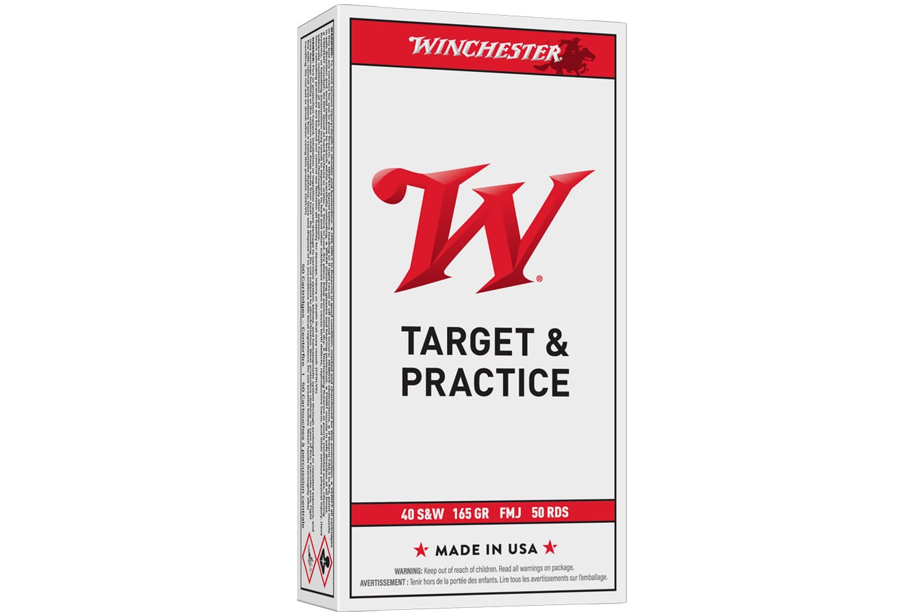 Winchester 40 S&W 165 gr FMJ 50/Box