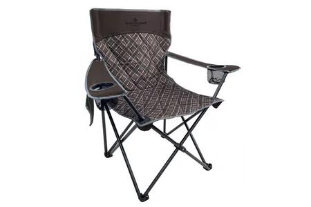 QUILTED QUAD CHAIR - BROWN 