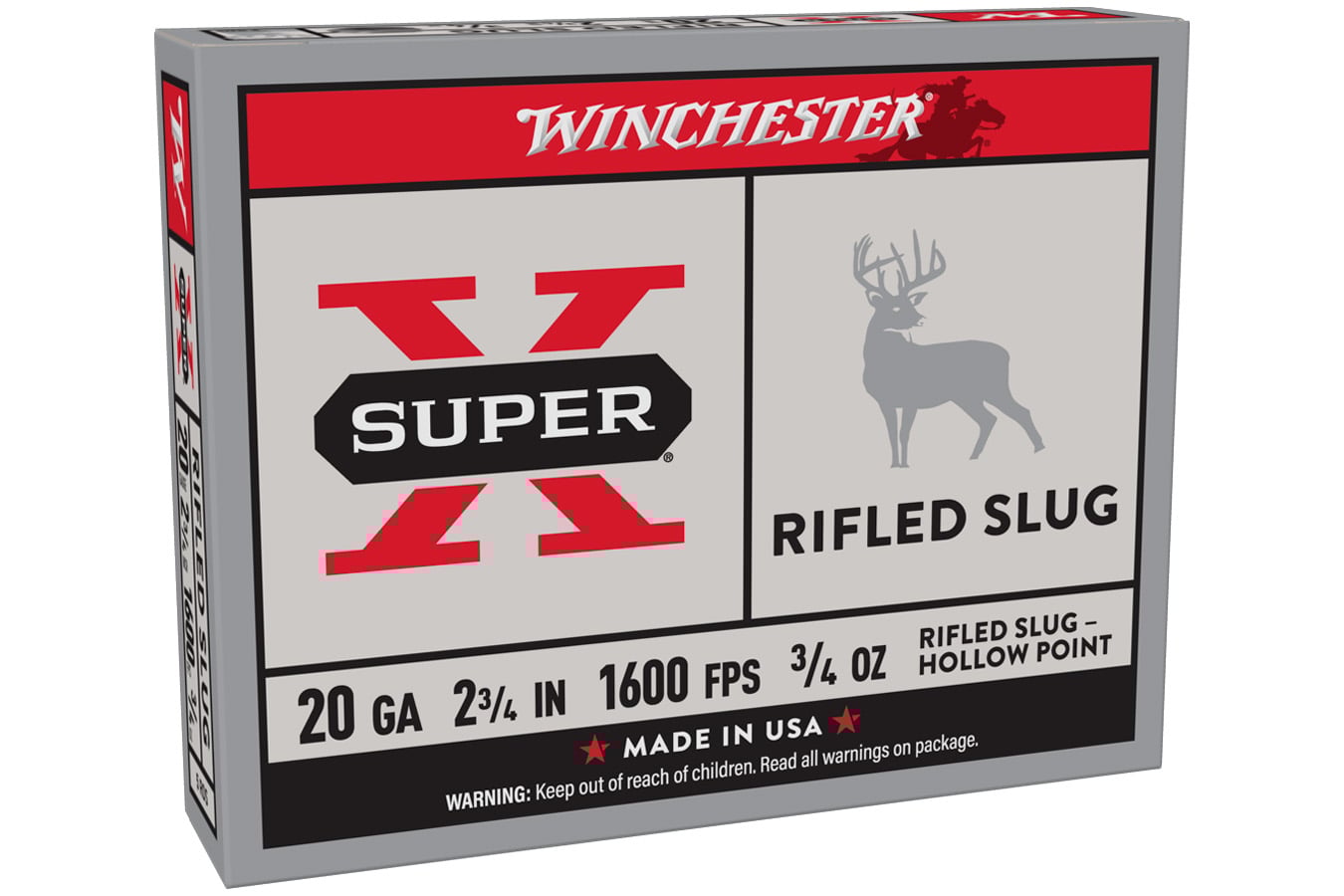 Winchester 20 Gauge 2-3/4 Super-X Shotgun Slugs 5/Box