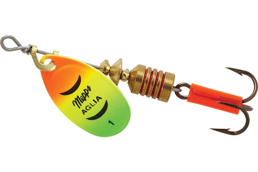 Mepps Aglia Plain Treble Single Hook Hot Fire Tiger