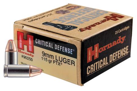 HORNADY 9mm 115 gr Critical Defense 25/Box