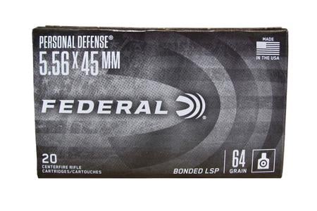 Federal 5.56 NATO 64gr BLSP Personal Defense 20/Box