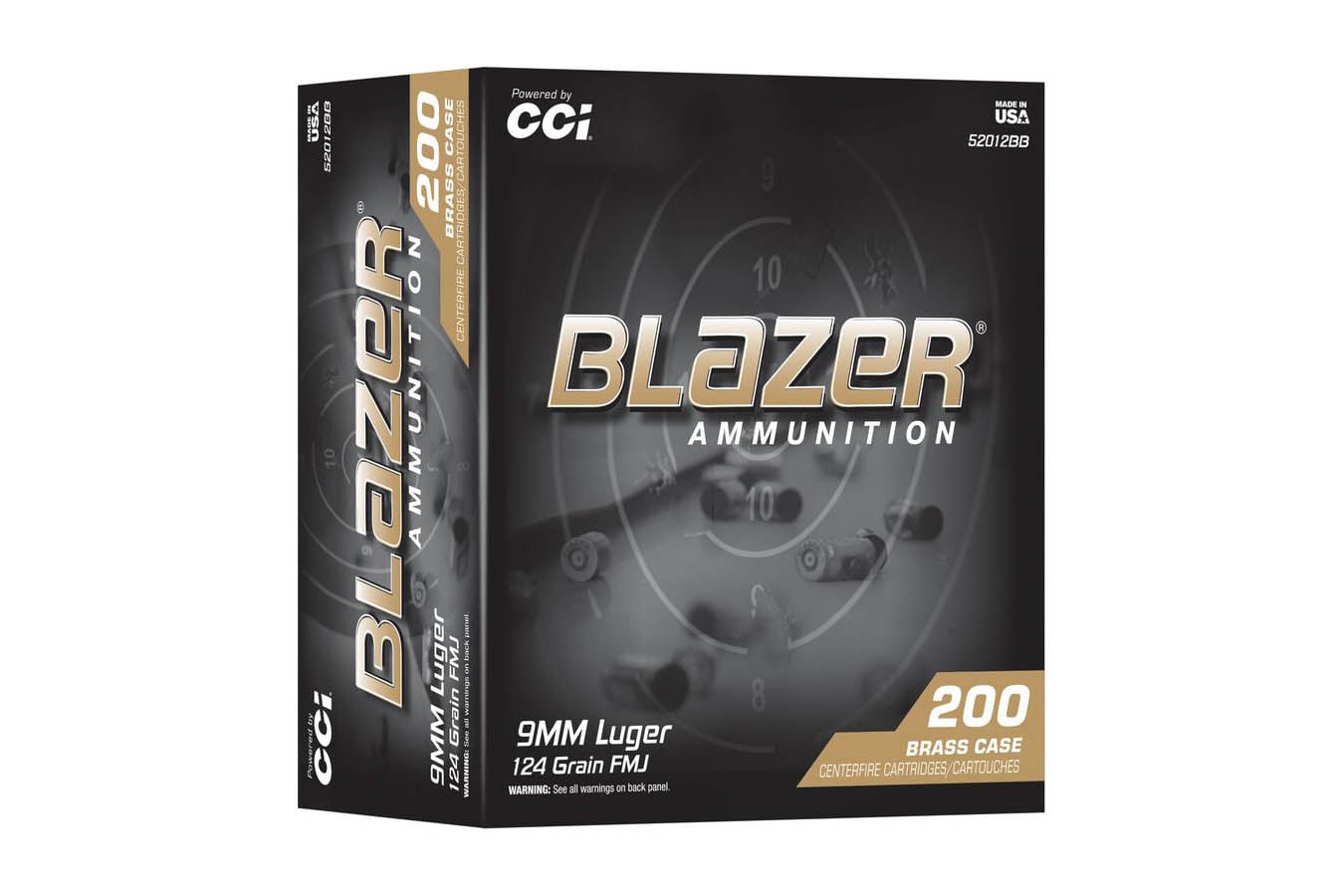 CCI 9mm 124gr FMJ Blazer Brass 200/Box