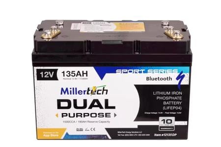 12V 135AH SPORT SERIES LIFEPO4 LITHIUM DUALPURPOSE BATTERY - BLUETOOTH
