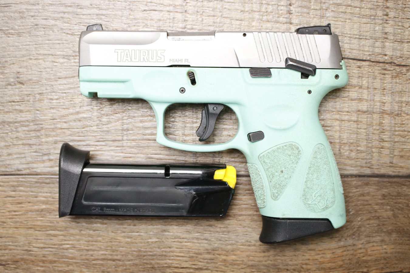 Taurus G2C 9mm Police Trade-In Pistol with Cyan Grip Frame