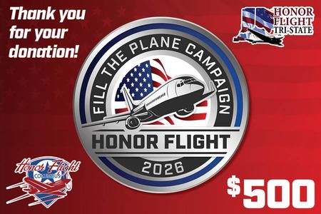 HONOR FLIGHT DONATION - 500 DOLLARS