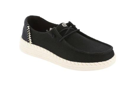 WENDY ESPADRILLE WOVEN BLACK WALNUT