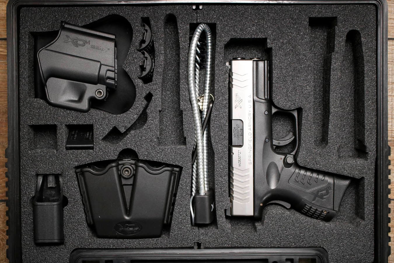 Springfield XDM-9 Compact 9mm Police Trade-In Pistol with Stainless Slide and Original Box