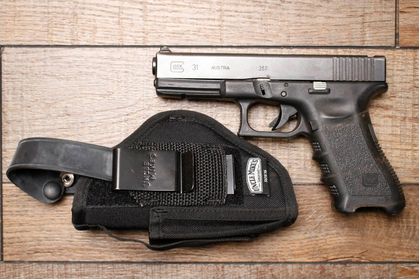 Glock 31 357 SIG Police Trade-In Pistol with Holster (Missing Rear Sight/No Magazine)