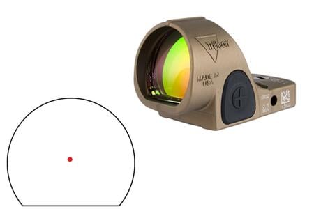 TRIJICON SRO RED DOT SIGHT 2.5 MOA RED DOT, ADJUSTABLE LED, COYOTE BROWN ANODIZ