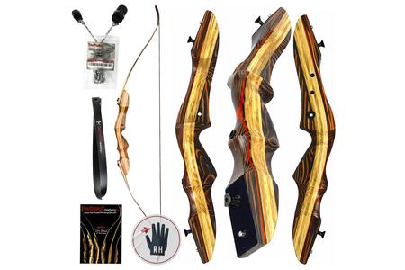 62` TIGERSHARK PRO TAKEDOWN RECURVE BOW - (40LB, LEFT HAND)