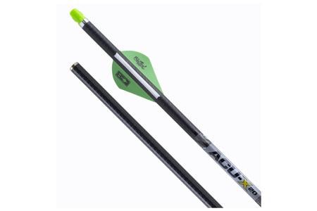 ACU-X RD CARBON ARROWS, 20`, W/ ACU-X NOCK .001` 6 PK GREEN