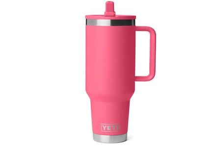 RAMBLER 40 OZ TRAVEL STRAW MUG TROPICAL PINK