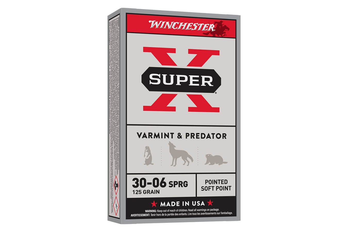 Winchester 30-06 125 Grain Jacketed Soft Point Super X 20/Box