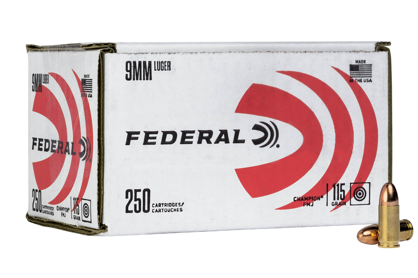 Federal 9mm 115gr FMJ Champion 250/Box