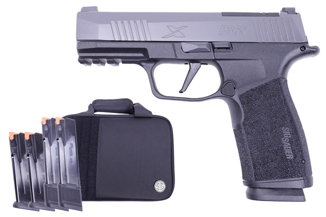 Sig Sauer P365 XMACRO 9mm Optic Ready TacPro Bundle with Five Magazines and Savior Bag