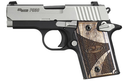 SIG SAUER P938 Blackwood 9mm 2-Tone Centerfire Pistol with Night Sights