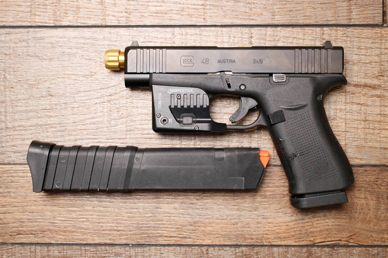 Glock 48 9mm Police Trade-In Pistol with Laser and Threaded Barrel