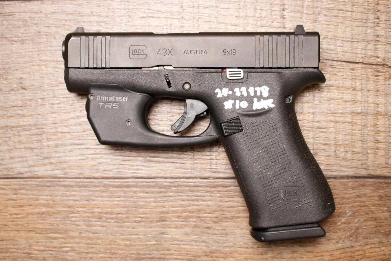 Glock 43X 9mm Police Trade-In Pistol with Laser