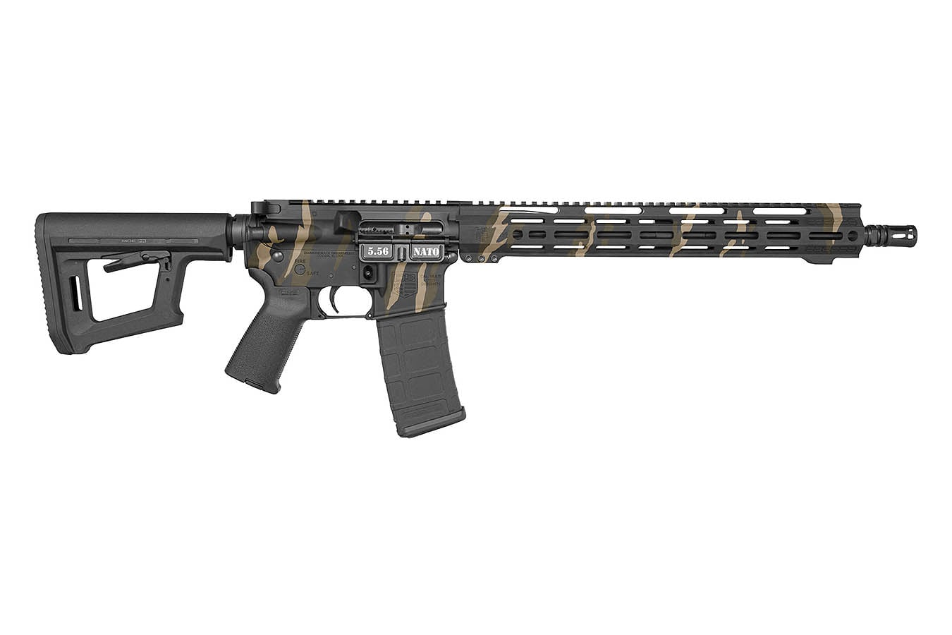 No. 11 Best Selling: DIAMONDBACK DB15 5.56 NATO 30+1 16` BLACK NITRIDE THREADED BARREL TIGER STRIPE CAMO CERAKOTE