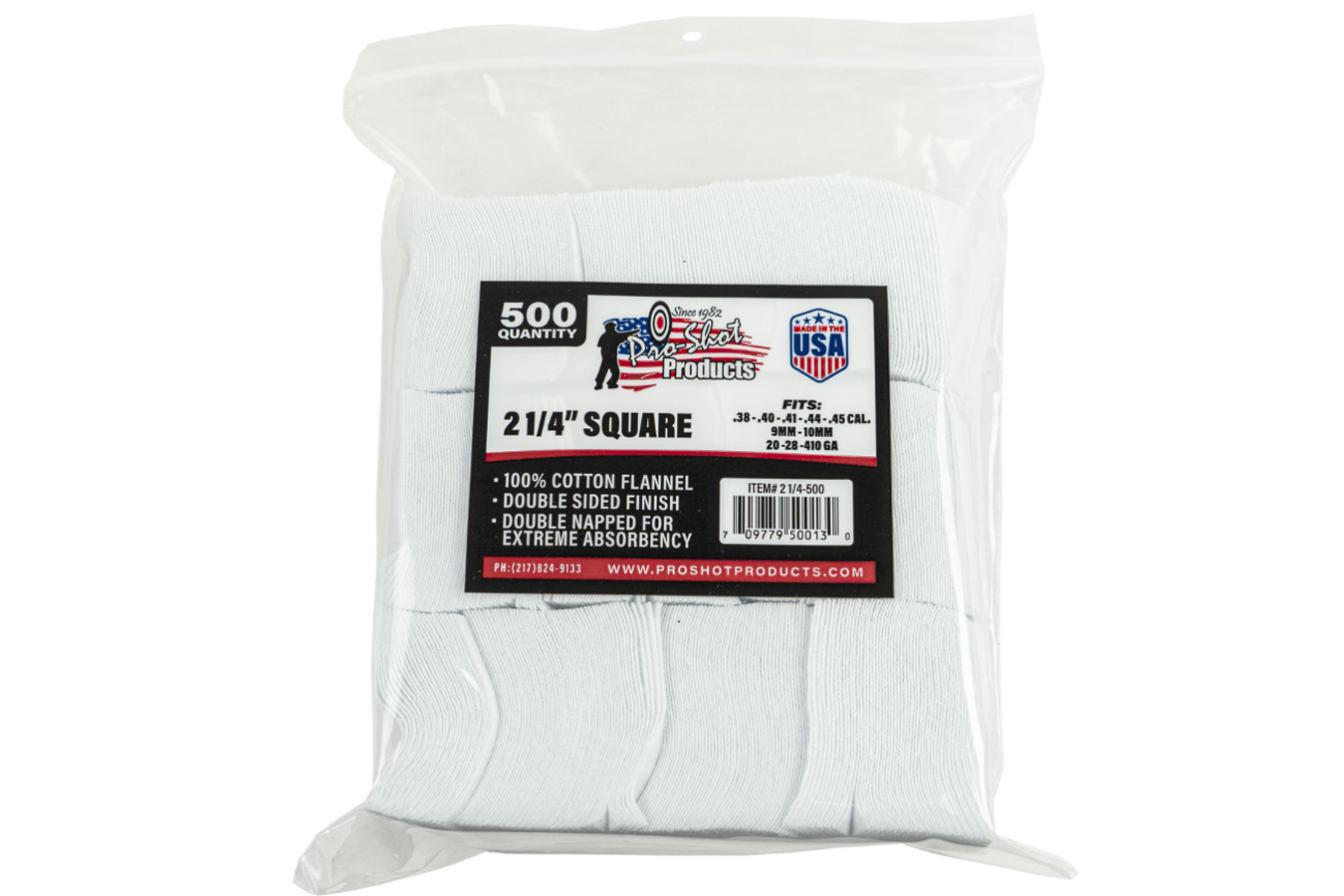 Pro Shot 2 1/4Inch Square Cotton patches