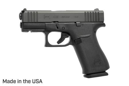  G43X 9MM LUGER 15+1 3.41` BLACK GMB BARREL, BLACK STEEL SERRATED W/OPTIC SLIDE