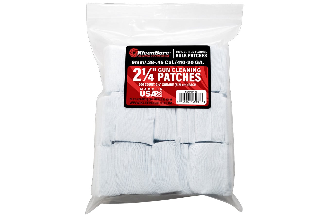 Kleen Bore 2 1/4Inch Gun Cleaning Patches