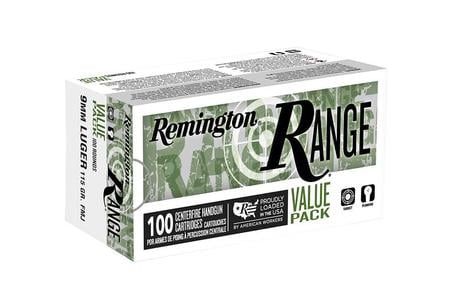 Remington 9mm 115gr FMJ Remington Range 100/Box