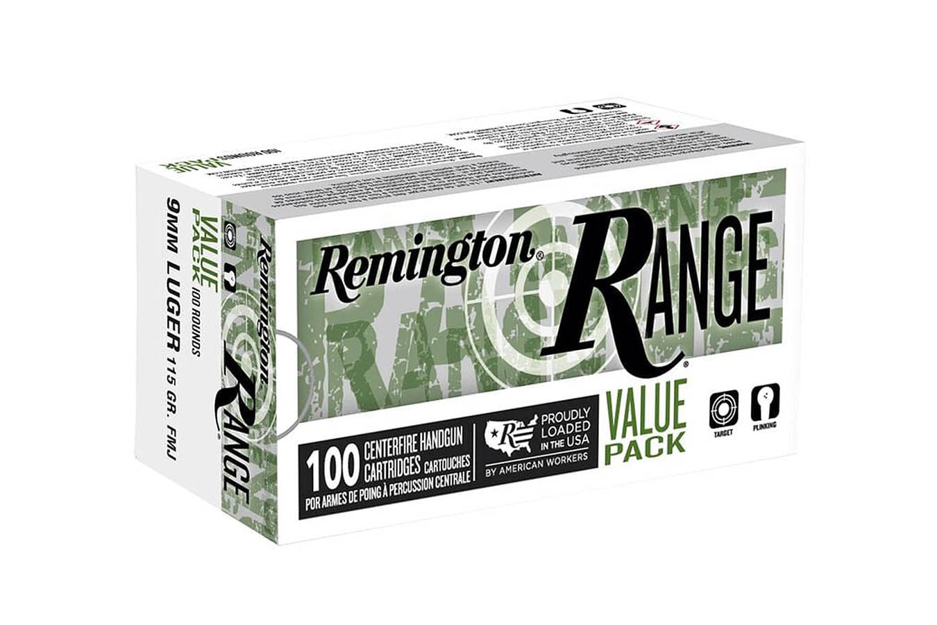 Remington 9mm 115gr FMJ Remington Range 100/Box
