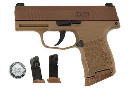 P365 2A 9MM 3.1 IN BARREL OPTIC READY COYOTE FRAME 3 MAGS 2A COIN