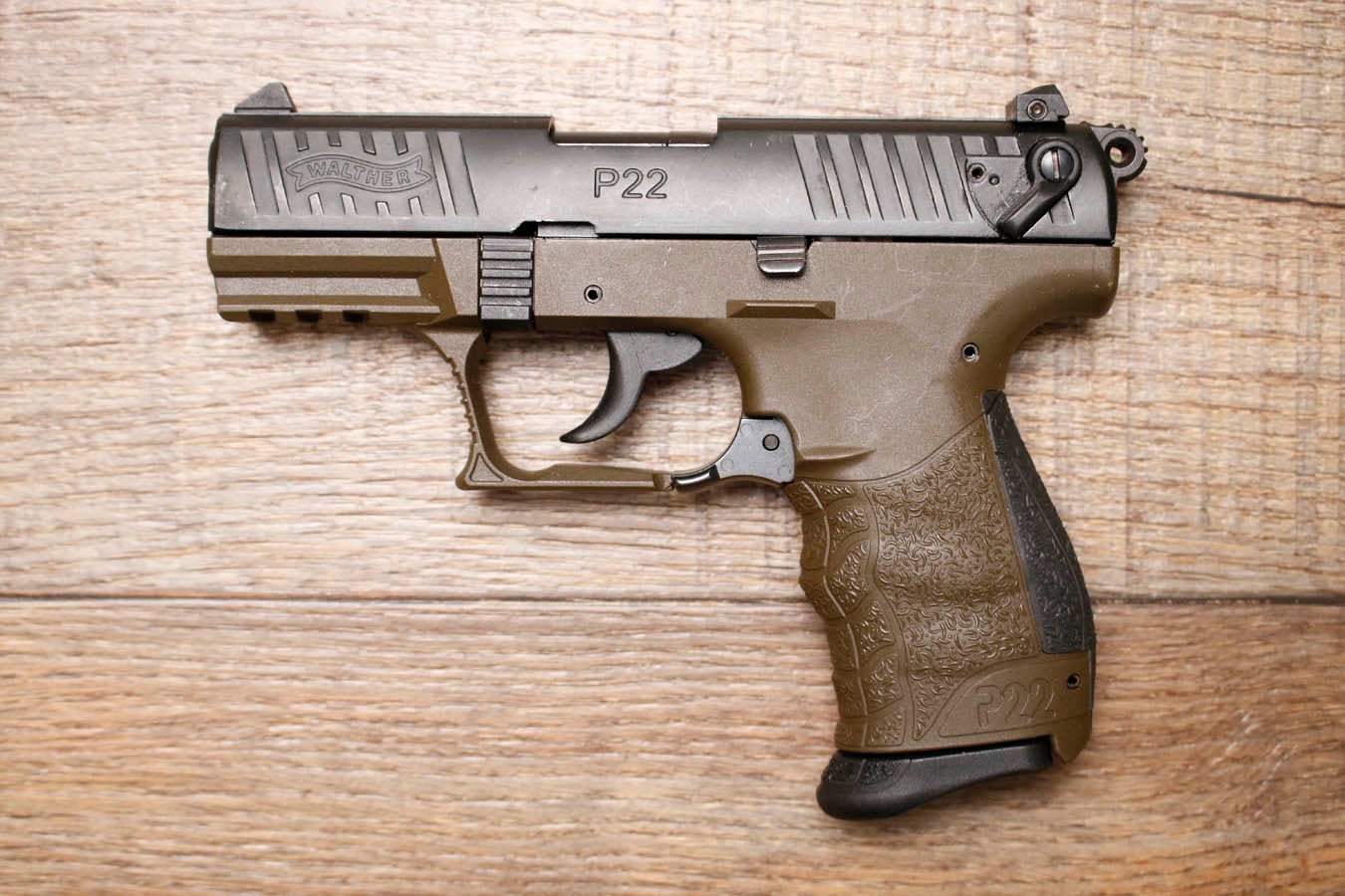 Walther P22 22 LR Police Trade-In Pistol with FDE Frame